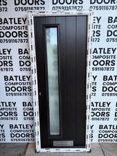 NEW EXTERNAL BLACK SOLID CORE COMPOSITE DOOR 857x2072mm *1952