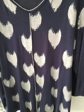 Ladies navy top with silver