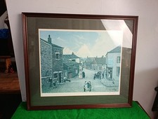 Tom Dodson Signed Print The Village Framed Glazed 