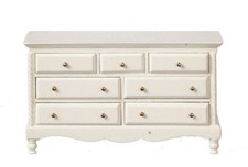 Dolls House White Summer Chest