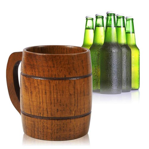 Wooden beer mug - wooden, with