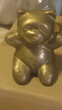 Vtg. Solid Brass Panda Teddy