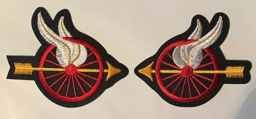 Winged wheel patch arrow - winged,