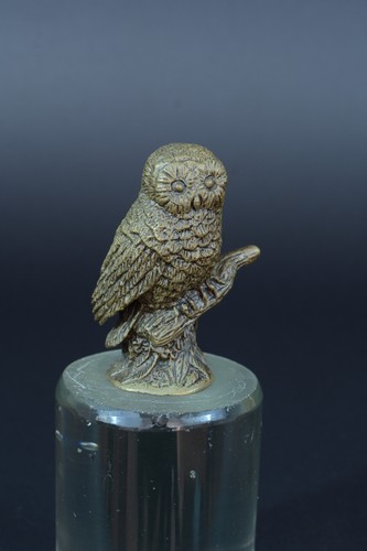 Small vienna animal bronze owl - small,