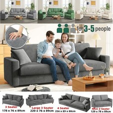 3/4 Seater Corduroy Sofa Jumbo