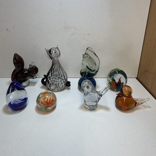 Job lot glass - job, paperweights