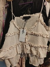 Zara Ruffle Knit Top Cami With