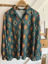 70’s Shirt Fab Dress Up 70’s Disco. Size 12. Would Fit Bit Bigger! Green Prints