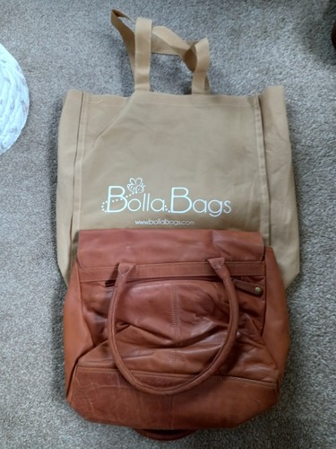 Tan leather shoulder - tan, bag