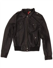 H&M Womens Crop Leather Jacket