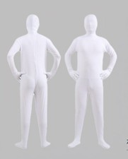 Adult Invisible Morph Suit Cosplay Costume Bodysuit Jumpsuits Second Skin Party