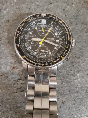 Seiko flightmaster men black - men's,