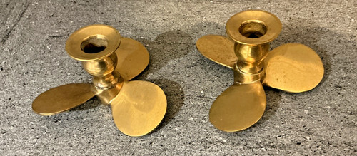 Pair vintage brass - vintage,