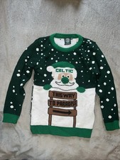 Celtic Fc Christmas Jumper Age 8-9 Years