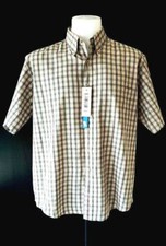 ENRO Mens Quality Brown S/S SHIRT Chatham Cloth - XL (2XL) - Chest 54" - New