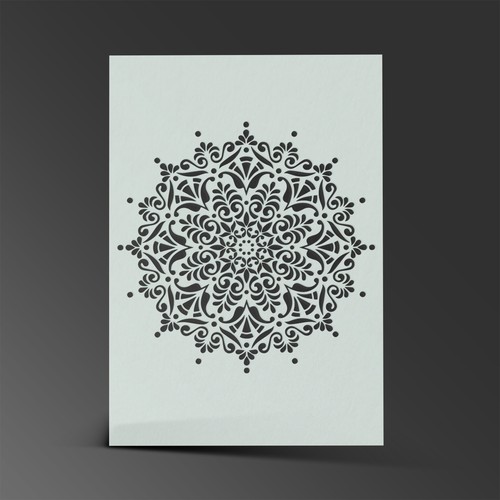 Mandala stencil mylar sheet - stencil,