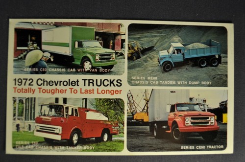 1972 chevrolet truck - 1972, postcard