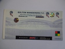 2004/05 Premier League Bolton v Manchester United Unused Ticket