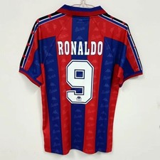 Barcelona Jersey 1995-97 Retro Shirt Ronaldo #9 UK