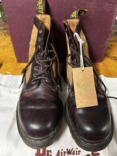Dr martens Made In England 1460 Antique Twill Boots Brown/olive Size 6.5 eu 40 