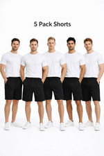5 Pack Mens Fleece Shorts