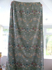 MORRIS & CO 100% COTTON "STRAWBERRY THIEF" DOOR CURTAIN 90" (229cm) WIDE & HIGH