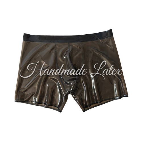 Mens transparent black latex - mens,
