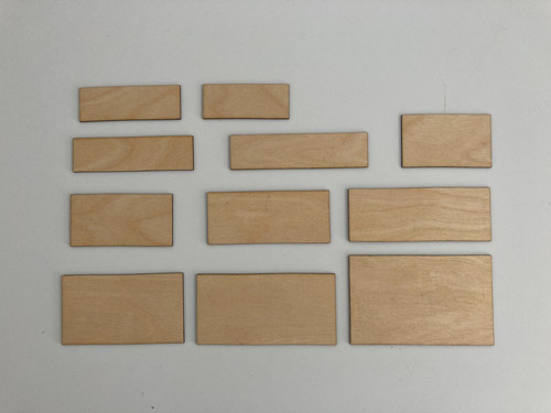 Plain small wooden - wooden, rectangles