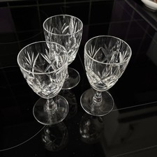3 x Vintage Cut Glass Crystal