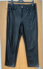 M&S Faux Leather Straight Leg
