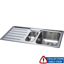 Carron Phoenix Isis 150 1.5 Bowl Polished Stainless Steel Kitchen Sink & Waste L