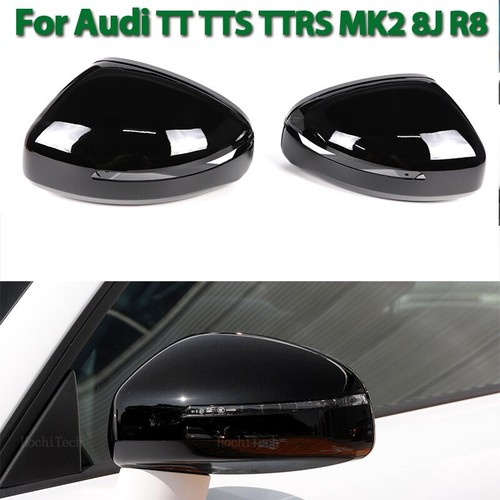 Glossy black side mirror - side,