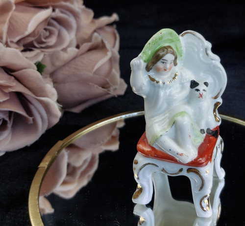 Antique girl porcelain with - porcelain,