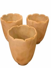 Frosted Swirl Glass Alabaster Shades Ceiling Fan Light Bell Tulip Set of 3