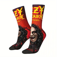 Mens "Ozzy Osbourne" Video Slots Rock Band Music Novelty Character Socks UK 6-11