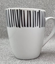 Tesco - Oslo - Porcelain - Grey Stripes - White Mug