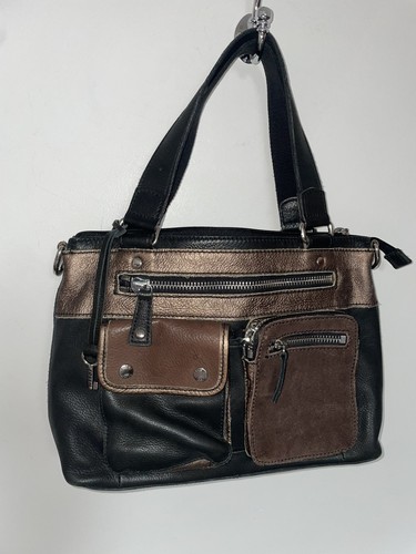 Fossil leather bag black brown - fossil,