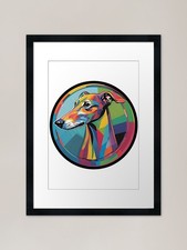 Rainbow Lurcher Framed Art