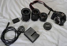 Canon EOS 250D SLR + 3x Lenses