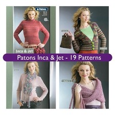 Patons Inca & Jet Knitting Pattern Book, 19 Patterns for Women, Vintage Patterns