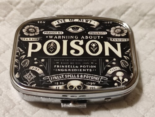 Curio novelty pill box poison - curio,