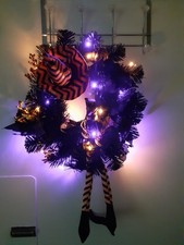 1 X Wreath & 1 X Tree LED HALLOWEEN 