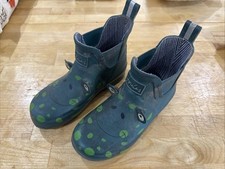 JOULES Kids Wellibob Cute Green Frog Ankle Wellies Rain Boots Size UK  13 / EU32