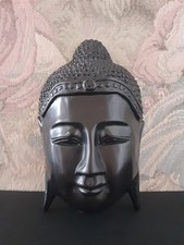 Vintage Buddha Head Wall Plaque From Thailand - Height: 18cm/7.08" - V.G.C