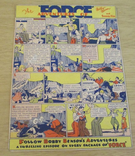 1930 force cereal comic - 1930's,