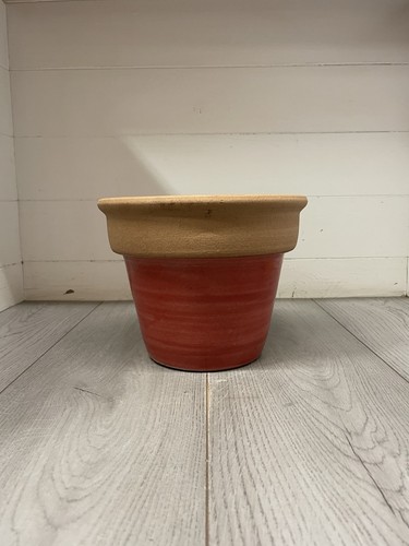 Large glazed terracotta pot - glazed,