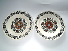 2 x Vintage Broadhurst Kathie Winkle Romany 22.5cm Tea Plates #1