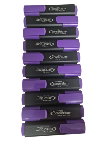 10x purple highlighter pens - purple,