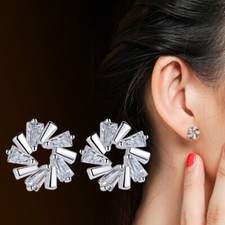925 Sterling Silver CZ Flower