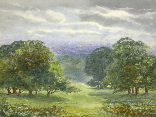 Peach watercolour - w,